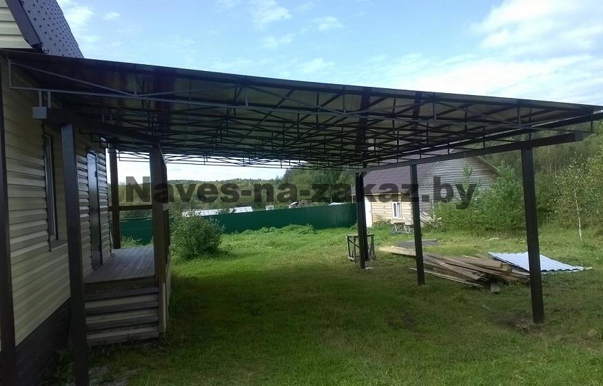 Навес примыкающий к дому 6 на 6 в Гродно и области Навес примыкающий к дому 6 на 6