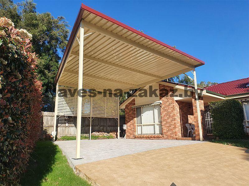 Навес для 2 машин 6 на 6 в Гродно и области Навес для 2 машин 6 на 6