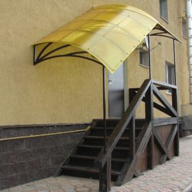 Металлический козырек над крыльцом №123 в Гродно и области Металлический козырек над крыльцом №123