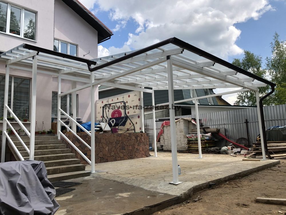 Навес над террасой 5,5х6,3 в Гродно и области Навес над террасой 5,5х6,3